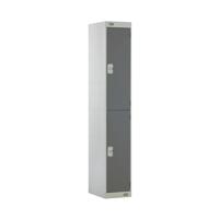 Two Compartment Locker 300x450x1800mm Dark Grey Door MC00045