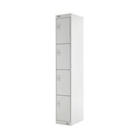 Four Compartment Locker 300x450x1800mm Light Grey Door MC00056