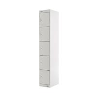 Five Compartment Locker 300x450x1800mm Light Grey Door MC00062