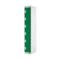 Six Compartment Locker 300x450x1800mm Green Door MC00070