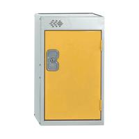 One Compartment Quarto Locker 300x300x511mm Yellow Door MC00078