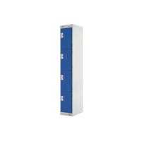 Four Compartment Express Standard Locker 300x300x1800mm Blue Door MC00145