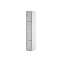 Four Compartment Express Standard Locker 300x300x1800mm Light Grey Door MC00146