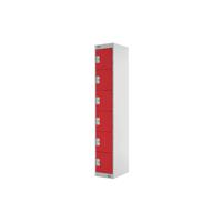 Six Compartment Express Standard Locker 300x300x1800mm Red Door MC00150