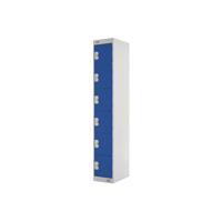 Six Compartment Express Standard Locker 300x450x1800mm Blue Door MC00163