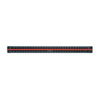 Linex Tri-Scale Ruler 30cm Aluminium Black H382