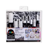 Posca Uni Posca Paint Marker Set 8 Nib Sizes White (Pack of 8) 153544531