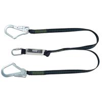 MSA 1.5m Webbing Twin Leg Lanyard Chrome