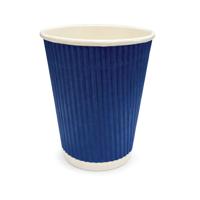 MyCafe Ripple Paper Cup 8oz Navy Blue Pack of 50 MYC10300