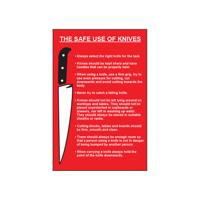 MyCafe Safe Use of Knives Sign Self Adhesive PP 200x300 MYC10676