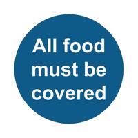 MyCafe All Food Covered Sign Self Adhesive Vnl 100x100 MYC10697