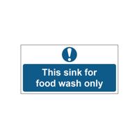 MyCafe Sink Food Wash Sign Self Adhesive Vnl 200x100 MYC10699