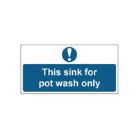 MyCafe Sink Pot Wash Sign Self Adhesive Vnl 200x100 MYC10703