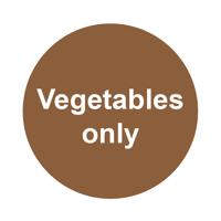 MyCafe Vegetables Only Sign Self Adhesive Vnl 100x100 MYC10708