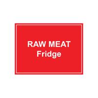 MyCafe Raw Meat Fridge Sign Self Adhesive Vnl 150x200 MYC10709