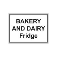 MyCafe Bakery and Dairy Fridge Sign Self Adhesive Vnl 150x200 MYC10715