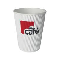 MyCafe 8oz Ripple Wall Hot Cups (Pack of 500) HVRWPA08V