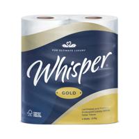 Whisper Gold Toilet Roll 3-Ply 170 Sheets Per Roll 4x10 (Pack of 40) TLGOLD
