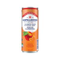 San Pellegrino Zero Fruit Beverages Peach+Clem 330ml Pack 24 12602682