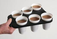 Acorn Vending Cup Tray Plastic x6 Cup Capacity Black DRINKTRAY