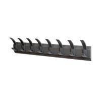 Acorn Wall Mounted Coat Rack with 8 Hooks 830x57x1200mm Black NW620582