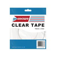 GoSecure Small Tape 19mmx33m Clear (12 Pack) PB02298