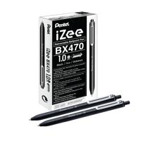 Pentel iZee Retractable Ballpoint Pen 1.0mm Black (Pack of 12) BX470-A