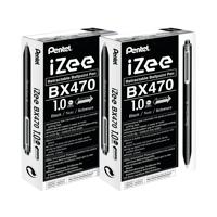 Pentel iZee Retractable Ballpoint Pen 1.0mm Black (Pack of 12) 2For1