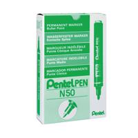 Pentel N50 Permanent Green Marker Bullet Tip (Pack of 12) N50-D