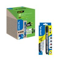 Pilot V-Board Drywipe 10 Markers+10 Refills Blue (Pack of 20) + FOC Assorted Markers