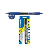 Pilot G-2 Gel Ink Rollerball Pen Medium Blue Pack of 12 FOC x4 Pilot Assorted Markers