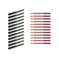 Pilot V7 Hi-Tecpoint Rollerball Buy 12 Blk Pens Get 12 V7 Red Pens FOC