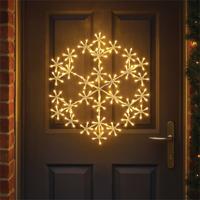 LED Metal Outdoor Christmas Snowflake Light 490mm Warm White XH10077