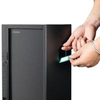 Phoenix Fingerprint Key Safe Electronic Lock 60 Adjustable Hooks Black KS0021F