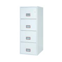 Phoenix FS2274K Vertical Fire File 4 Drawer Key Lock White FS2274K