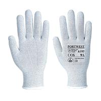 Portwest Anti-Static Shell Glove 1 Pair Grey Medium (Pack of 12) A197GRRM