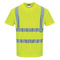 Portwest High Visibility Cotton Comfort T-Shirt Short Sleeve Yellow Medium S170YERM