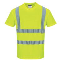 Portwest High Visibility Cotton Comfort T-Shirt Short Sleeve Yellow Small S170YERS
