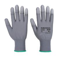 Portwest PU Fingertip Glove L Gry (Pack of 12)