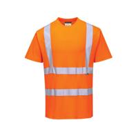 Portwest High Visibility Cotton Comfort T-Shirt Short Sleeve Orange 5XL S170ORR5XL
