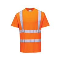 Portwest High Visibility Cotton Comfort T-Shirt Short Sleeve Orange Large S170ORRL