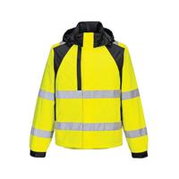 Portwest Wx2 Eco High Visibility Rain Jacket Yellow/Black XL CD860YBRXL