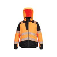 Portwest Pw3 High Visibility Womens Winter Jacket Orange/Black XS T162OBRXS