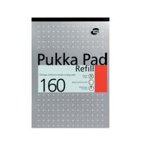 Pukka Pad Ruled Metallic Four-Hole Refill Pad Top Bound 160 Pages A4 (6 Pack) 80/1