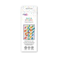 Pukka Party Striped Drinking Straws Assorted (Pack of 50) PTY578