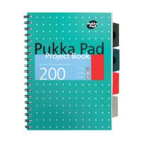 Pukka Pad Metallic Cover Wirebound Project Book A4+(3 Pack) 8521-MET