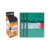 Pukka Metallic Jotta Pad A5 Pack 3 + FOC Pack 50 BIC Cristal Black