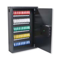 Pavo High Security Advanced Steel Key Cabinet 50 Key Capacity Dark Grey DFLHPA531