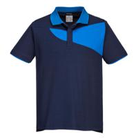 Portwest PW2 Cotton Comfort Polo Shirt S/S L Navy/Royal
