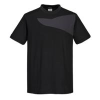 Portwest PW2 Cotton Comfort T-Shirt S/S L Blk/Zoom Gry